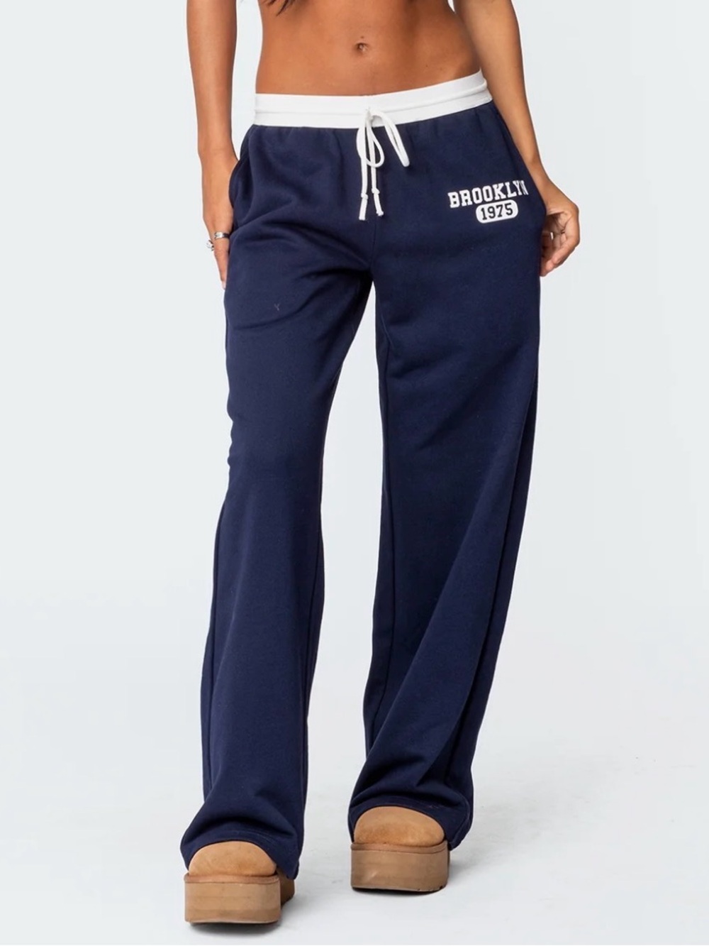 Brooklyn 1975 Navy Wide-Leg Lounge Pants